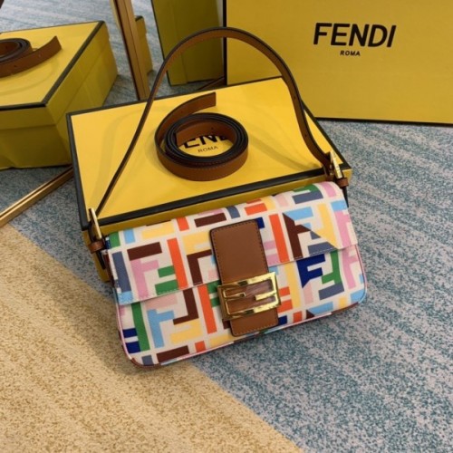 Fendi coloful shoulder baguette bag