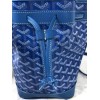 Goyard bucket blue leather bag