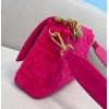Fendi Baguette Pink Velvet 26cm Bag