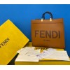 Fendi Sunshine Brown Tote Bag 41cm