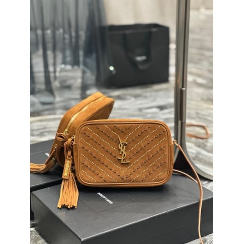 YSL Lou suede camera bag