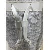 Goyard bucket white leather bag