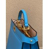 Fendi Peekaboo ISeeU Medium East-West Blue Tote Bag