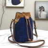 Fendi MON TRESOR blue FF leather bag