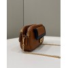 Fendi Easy 2 Baguette Brown Leather Bag