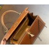 Hermes Kelly crocodile brown leather 25 bag