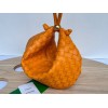 Bottega Veneta Turn Medium Orange Intrecciato Leather Bag