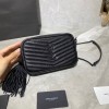YSL Black Small Quilted All Black Lou Camera Bag