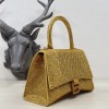 Balenciaga Hourglass S Rhinestone Yellow Bag