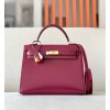 Hermes Kelly 32 Rouge H box calfskin leather bag