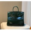 Hermes birkin green crocodile 25cm