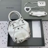 Balenciaga white medium bucket