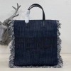 Fendi tote small dark denim bag