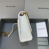 Balenciaga Hourglass Chain White Wallet