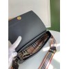 Burberry Note Vintage Check Crossbody All Black Bag