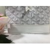 Goyard bucket white leather bag