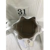 Goyard bucket white leather bag