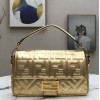 Fendi BAGUETTE Golden leather bag 26cm