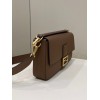 FENDI Baguette large brown leather bag