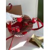 Burberry Haymarket small red tote bag