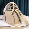 Chloe Small Daria day bag in grained & shiny calfskin beige