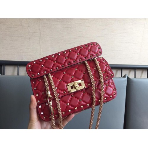 Valentino Garavani Rockstud Spike Red Bag