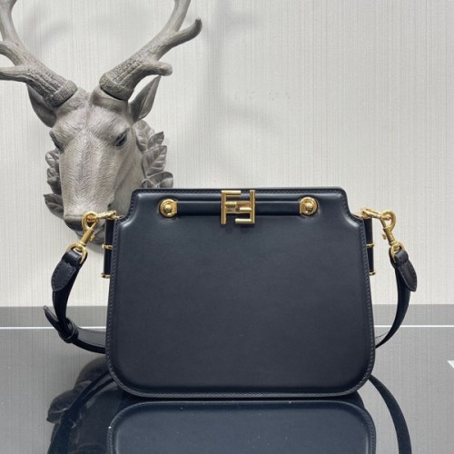 FENDI TOUCH Black Leather Bag