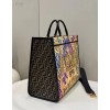 FENDI Sunshine Fendace Printed FF colorful leather shopper