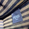 Fendi Baguette white leather medium raffia trap bag