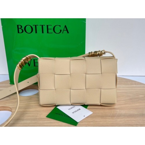 Bottega Veneta Cassette almond grained leather bag