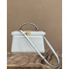 Fendi Peekaboo ISeeU Medium White East-West Tote Bag