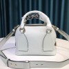 Chloe Small Daria day bag in grained & shiny calfskin white