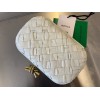 Bottega Veneta White Knot Foulard Intrecciato Clutch