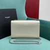 YSL Monogram Kate White Silver 24cm Bag