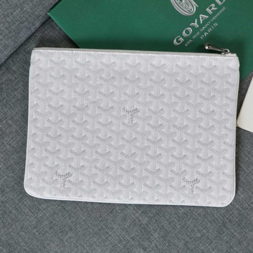 Goyard pouch white bag