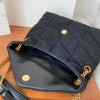 YSL LouLou Medium Quilted Black Tweed Bag