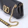 Valentino Garavani Stud Sign black leather bag