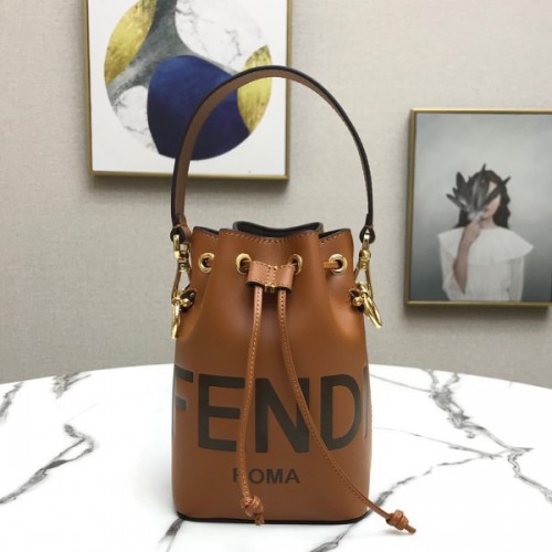 Fendi MON TRESOR brown FF leather bag