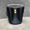 Celine 16 small smooth black calfskin bucket bag