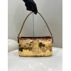 Fendi Mini Baguette pink sequinned leather bag