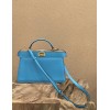 Fendi Peekaboo ISeeU Medium East-West Blue Tote Bag