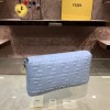 Fendi Baguette blue leather bag 32cm