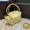 Bottega Veneta Arco Mini Yellow Leather Tote Bag