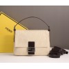 Fendi zucca beige baguette shopping bag