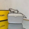 Fendi Camera Case white FF fabric bag