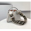 Fendi Medium Peekaboo Leather White Bag