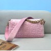 Fendi Baguette Light Pink Velvet 26cm Bag
