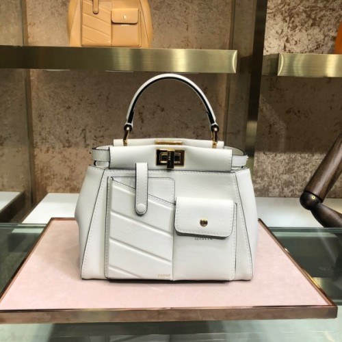 Fendi Peekaboo Pocket White Bag