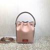 Valentino VLogo Walk Beige Bucket Bag