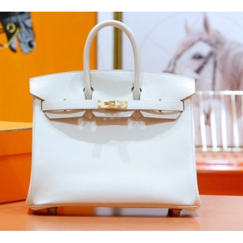 Hermes White Epsom Gold Hadware 30